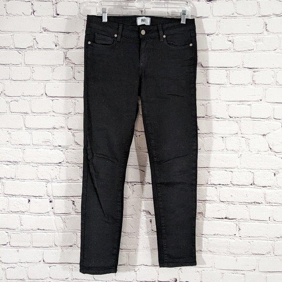 PAIGE Peg Skinny Black Jeans - Picture 5 of 8